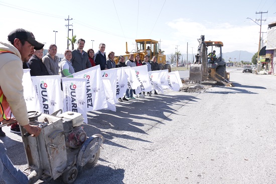 ARRANCA JUÁREZ REHABILITACIÓN DE AVENIDA LAS TORRES El