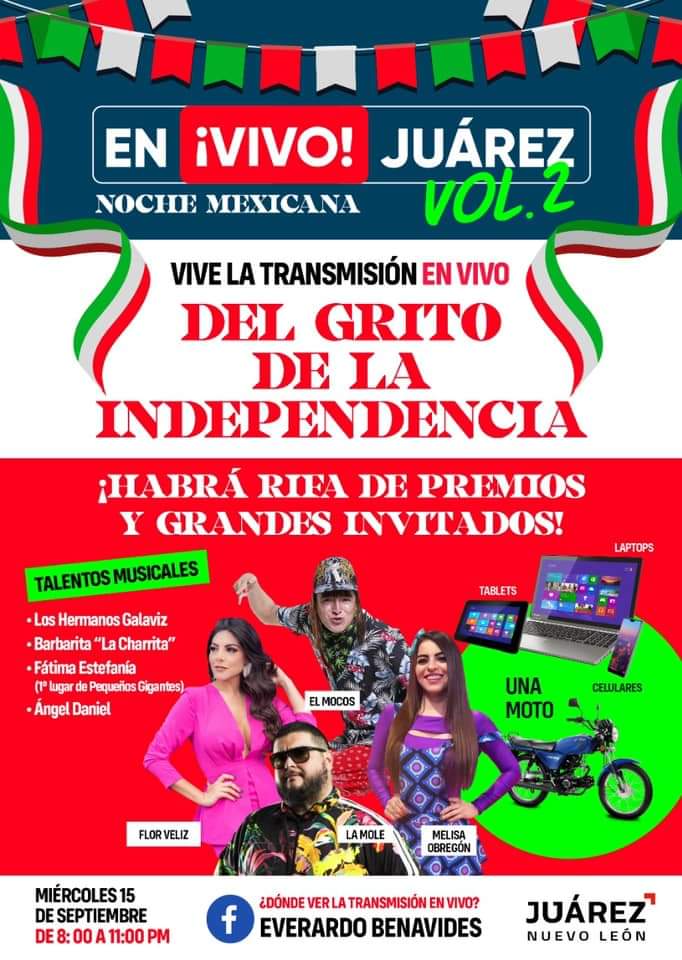 Invita Juárez a dar el grito de manera virtual El Semanario de Nuevo León